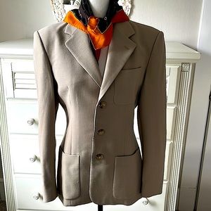 Ralph Lauren Blue Label Tan Equestrian Jacket Blazer Made in USA